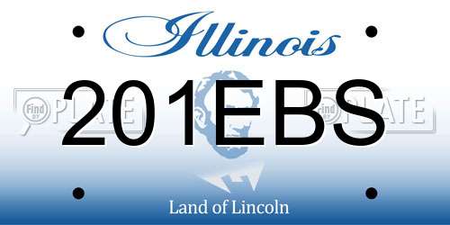 201EBS Illinois License Plate