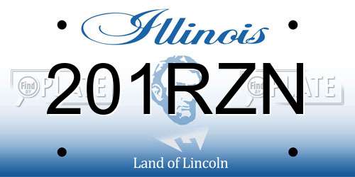 201RZN Illinois License Plate