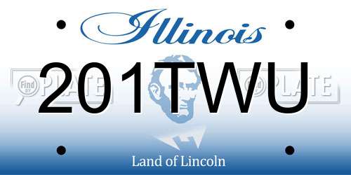 201TWU Illinois License Plate