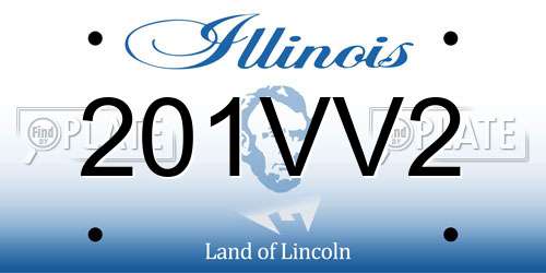 201VV2 Illinois License Plate