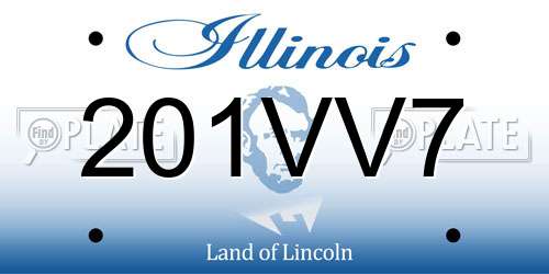 201VV7 Illinois License Plate