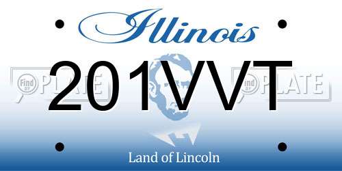 201VVT Illinois License Plate