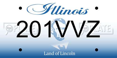 201VVZ Illinois License Plate