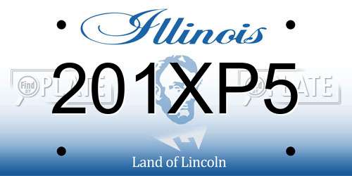 201XP5 Illinois License Plate