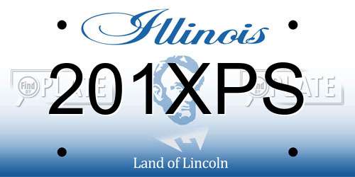 201XPS Illinois License Plate