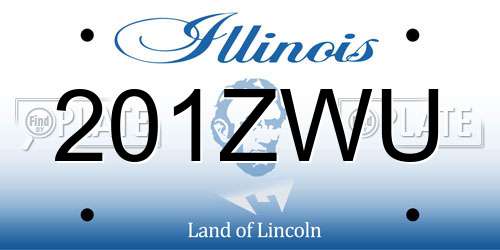201ZWU Illinois License Plate