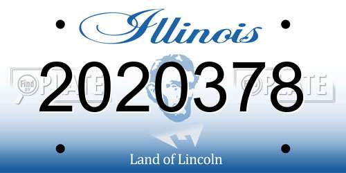 2020378 Illinois License Plate
