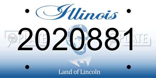2020881 Illinois License Plate