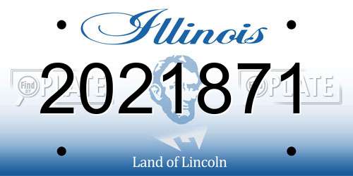 2021871 Illinois License Plate
