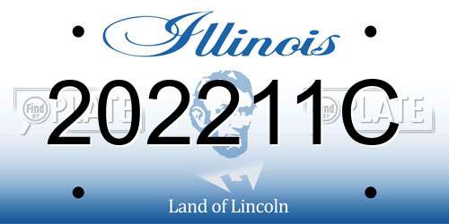 202211C Illinois License Plate