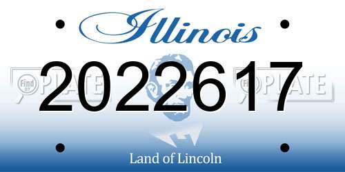 2022617 Illinois License Plate