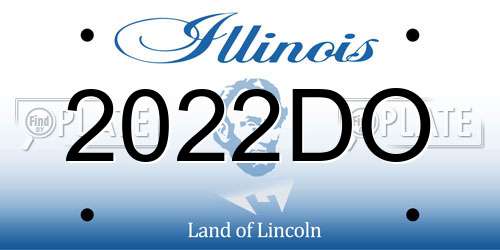 2022DO Illinois License Plate