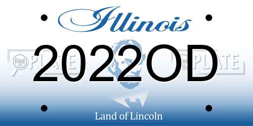 2022OD Illinois License Plate