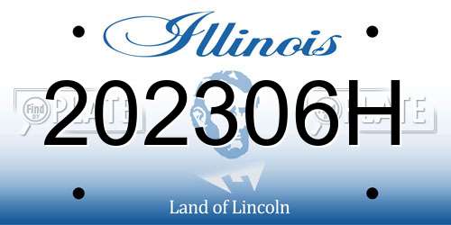 202306H Illinois License Plate