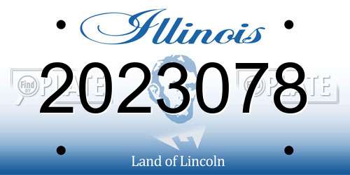 2023078 Illinois License Plate