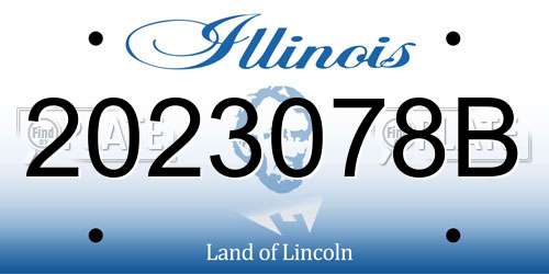2023078B Illinois License Plate