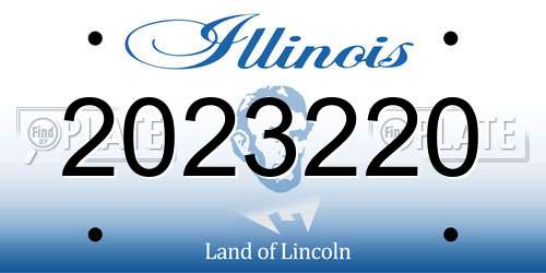2023220 Illinois License Plate