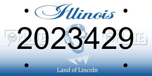 2023429 Illinois License Plate