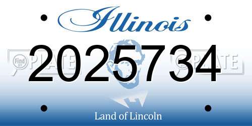 2025734 Illinois License Plate