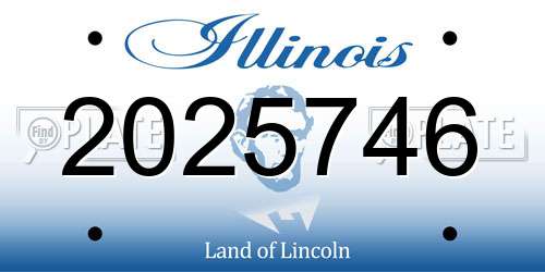 2025746 Illinois License Plate
