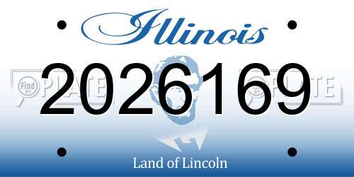 2026169 Illinois License Plate