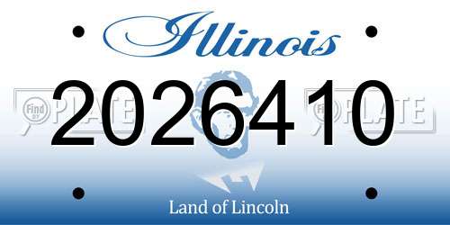 2026410 Illinois License Plate