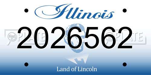 2026562 Illinois License Plate