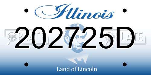 202725D Illinois License Plate