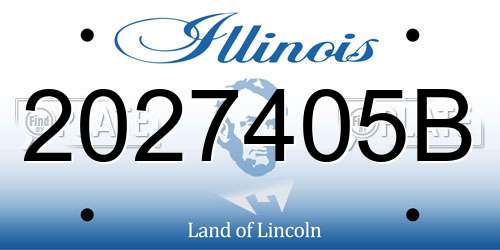 2027405B Illinois License Plate