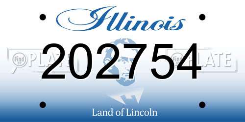 202754 Illinois License Plate