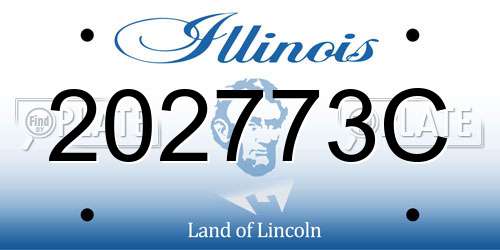 202773C Illinois License Plate