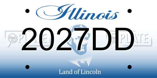 2027DD Illinois License Plate