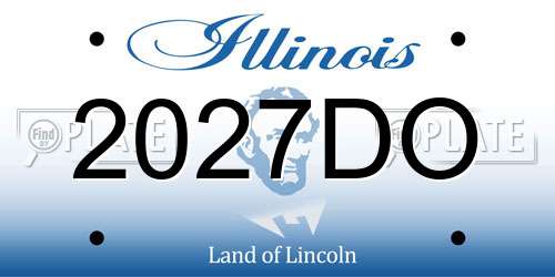 2027DO Illinois License Plate