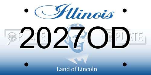 2027OD Illinois License Plate