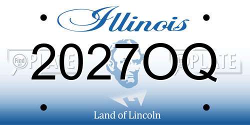 2027OQ Illinois License Plate