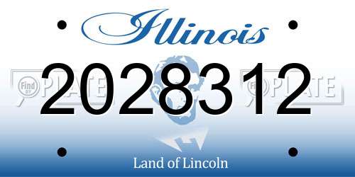 2028312 Illinois License Plate
