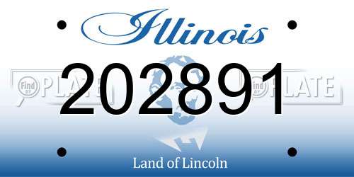 202891 Illinois License Plate