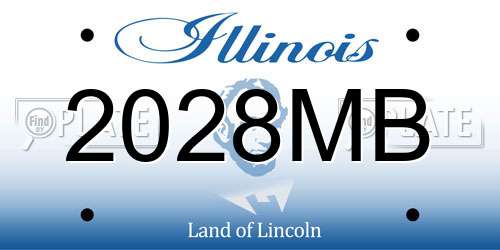 2028MB Illinois License Plate