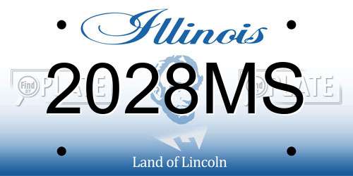 2028MS Illinois License Plate