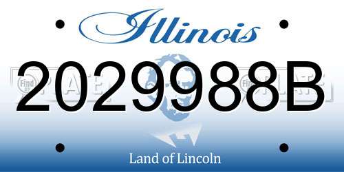 2029988B Illinois License Plate