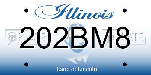 202BM8 Illinois License Plate