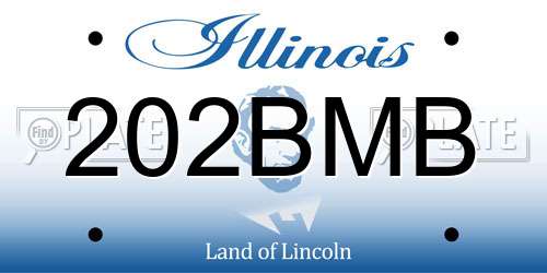202BMB Illinois License Plate