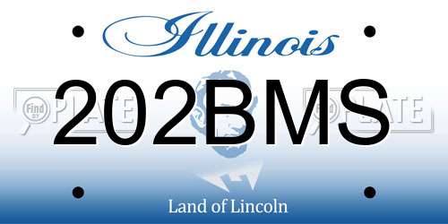 202BMS Illinois License Plate