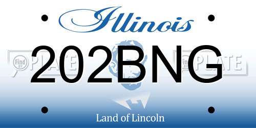 202BNG Illinois License Plate