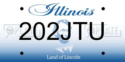 202JTU Illinois License Plate