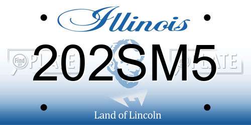 202SM5 Illinois License Plate