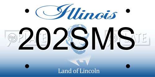 202SMS Illinois License Plate