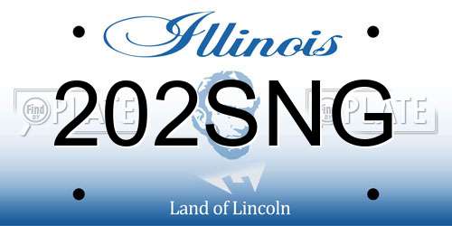 202SNG Illinois License Plate