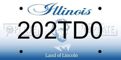 202TD0 Illinois License Plate