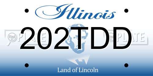 202TDD Illinois License Plate